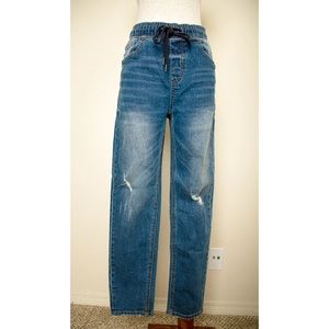 Field Worker Drawstring Blue Jeans Pants Size 9 Medium